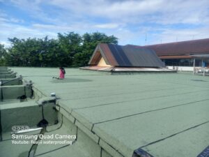 Pemasangan pelapis bocor  membrane bakar granule di cawang jakarta
