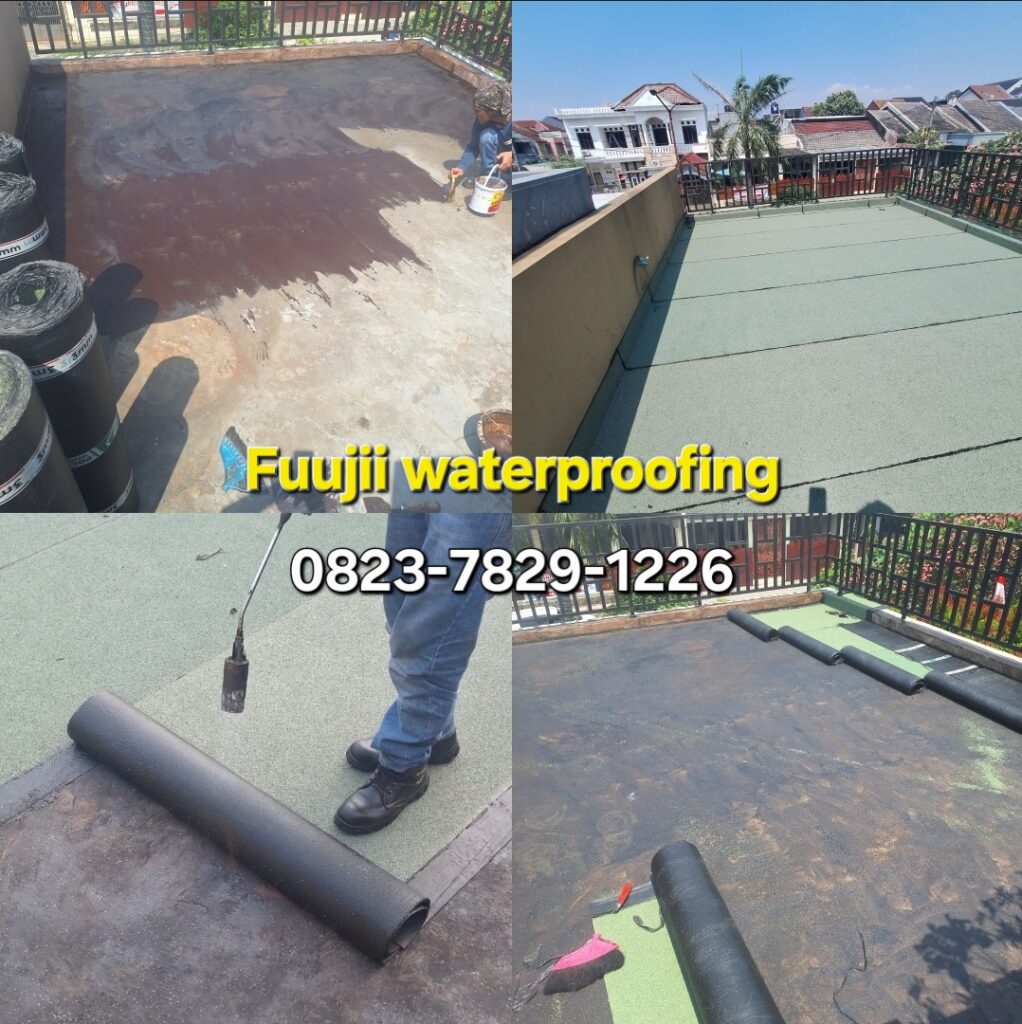 Jasa waterproofing membran bakar bogor, solusi anti bocor atap dak beton