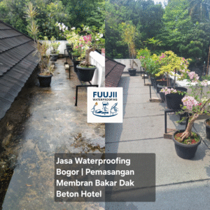 Jasa waterproofing bogor, pemasangan di area atap dak hotel