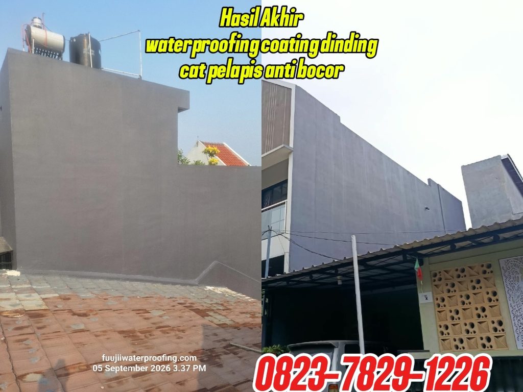Hasil waterproofing coating dinding